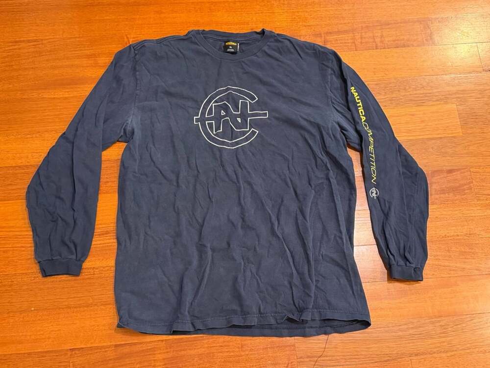 Nautica Competition Long Sleeve Shirt Navy Blue XL